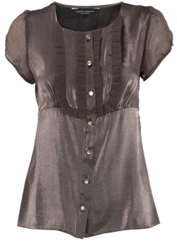 Dorothy Perkins Bronze plait bib top