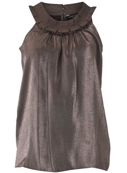Dorothy Perkins Bronze shimmer plait top