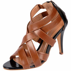 Dorothy Perkins Brown cross strap shoes
