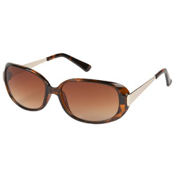 Brown metal temple sunglasses