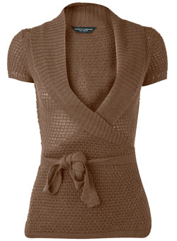 Dorothy Perkins Brown mohair wrap cardigan