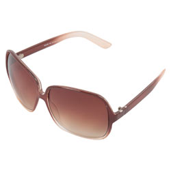Brown ombre plastic sunglasses