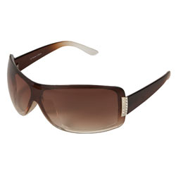 Brown overlay visor sunglasses