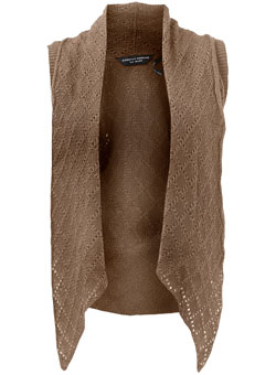 Dorothy Perkins Brown sleeveless drape top
