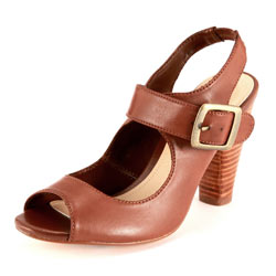 Dorothy Perkins Brown square buckle shoes