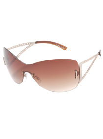 Dorothy Perkins Brown two chain arm visor sunglasses
