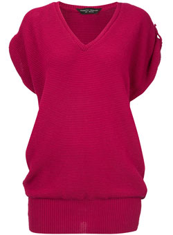 Dorothy Perkins Cerise v-neck tabard jumper