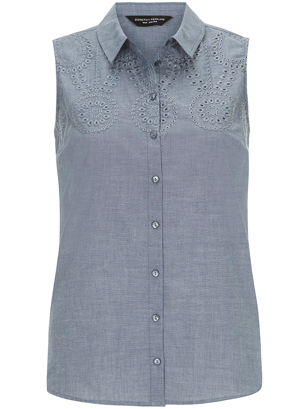 Chambray cutout blouse 67176625