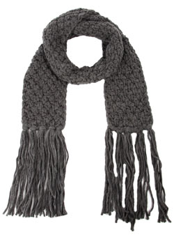 Dorothy Perkins Charcoal basketweave scarf