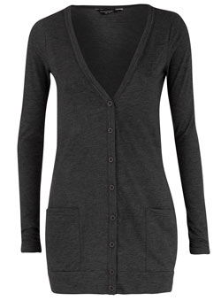 Dorothy Perkins Charcoal slubby cardigan