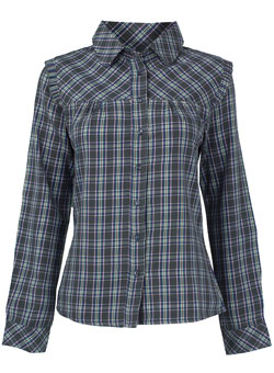 Dorothy Perkins Check frill shoulder shirt