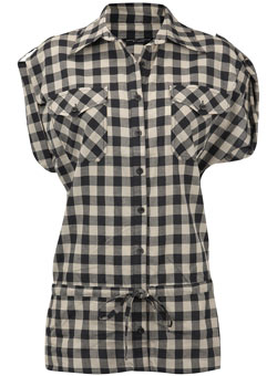 Dorothy Perkins Check turn back cuff shirt