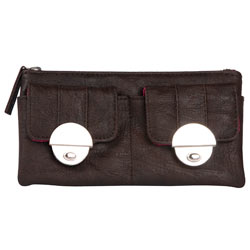Dorothy Perkins Choc double round lock purse