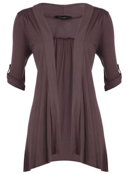 Dorothy Perkins Choc tab sleeve cardigan