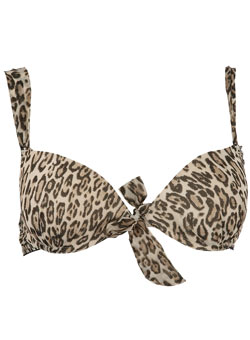 Dorothy Perkins Chocolate animal glitter bra