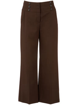 Dorothy Perkins Chocolate poly trousers