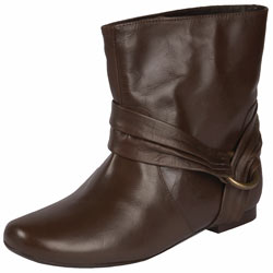 Chocolate wrap ankle boots