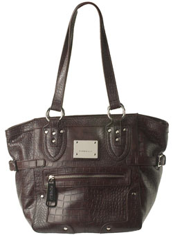 Chocolate zip shoulder bag