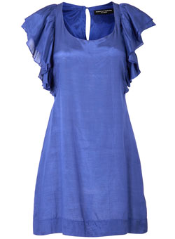 Dorothy Perkins Cobalt frill sleeve top