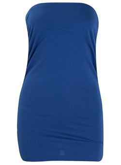 Cobalt ruched side boob tube