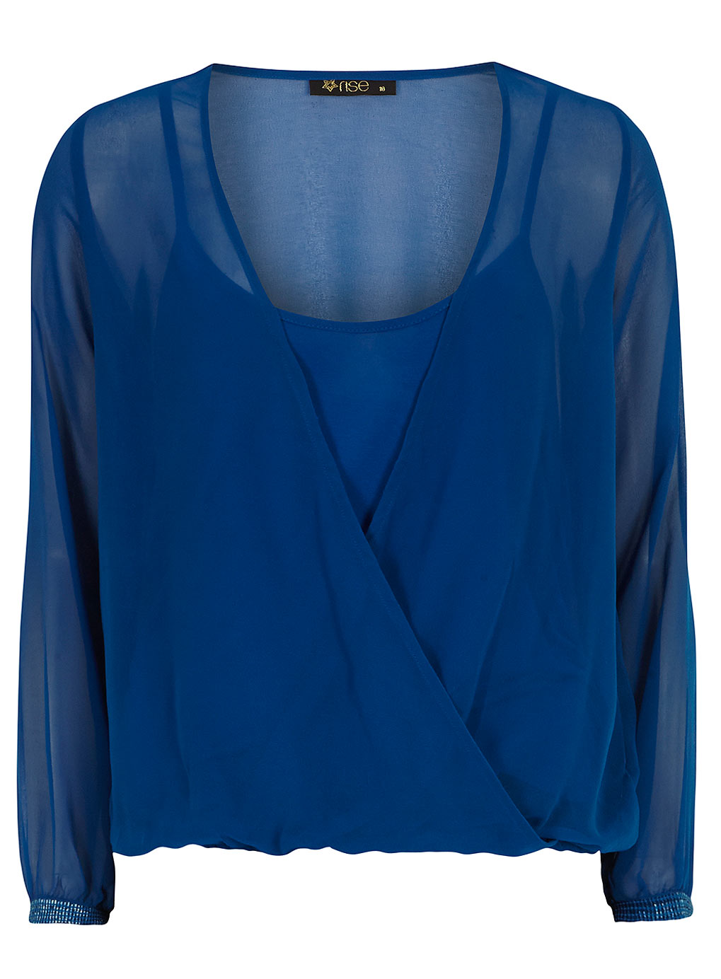 Dorothy Perkins Cobalt wrap blouse 51001097