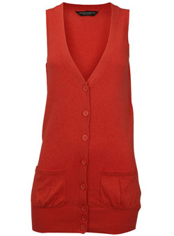 Dorothy Perkins Coral cotton waistcoat