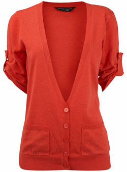 Dorothy Perkins Coral cuff cardigan