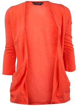 Dorothy Perkins Coral drape pocket cardigan