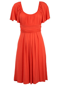 Dorothy Perkins Coral flutter scoop dress