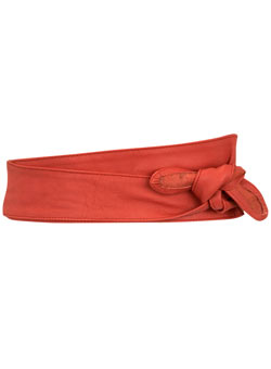Dorothy Perkins Coral leather wrap sash belt