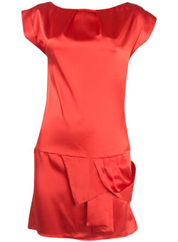 Dorothy Perkins Coral satin bow dress