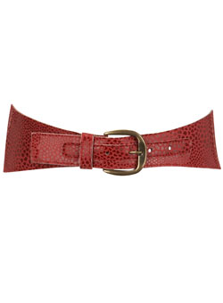 Dorothy Perkins Coral snake leather waist belt