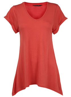 Dorothy Perkins Coral square hem top