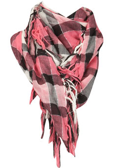 Dorothy Perkins Coral tonal check scarf