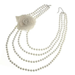 Dorothy Perkins Corsage and Pearl Necklace