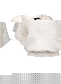 Dorothy Perkins Cream batwing lace top
