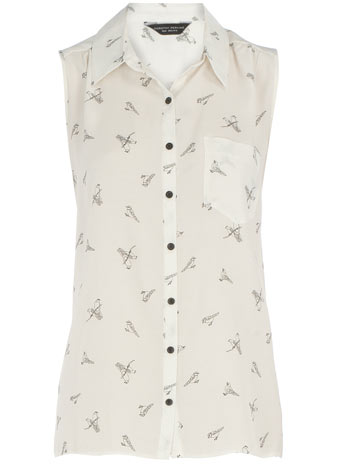 Dorothy Perkins Cream bird print blouse DP05231281