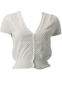 Dorothy Perkins Cream/black polka dot cardigan