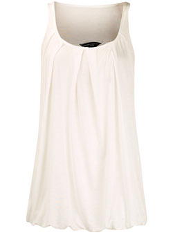 Dorothy Perkins Cream bubble hem drape tunic