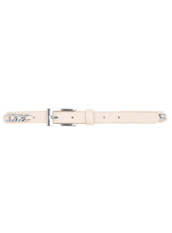 Dorothy Perkins Cream chain link skinny belt