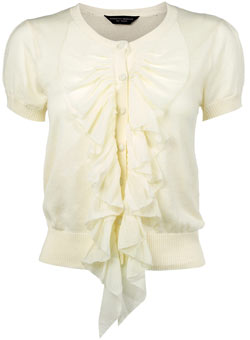 Dorothy Perkins Cream chiffon front cardi