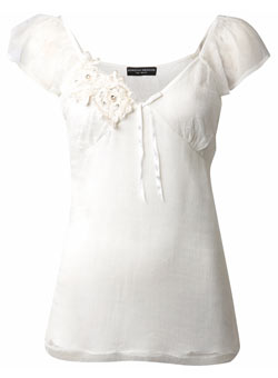 Dorothy Perkins Cream corsage top