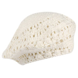Dorothy Perkins Cream cotton crochet hat