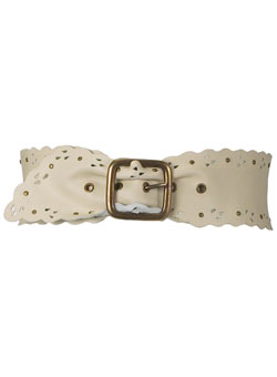 Dorothy Perkins Cream cutwork belt