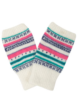 Dorothy Perkins Cream Fair Isle handwarmers