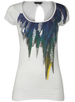 Dorothy Perkins Cream feather top