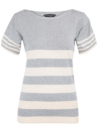 Cream/grey stripe jumper