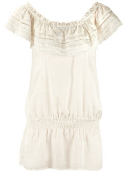 Dorothy Perkins Cream gypsy clown neck top