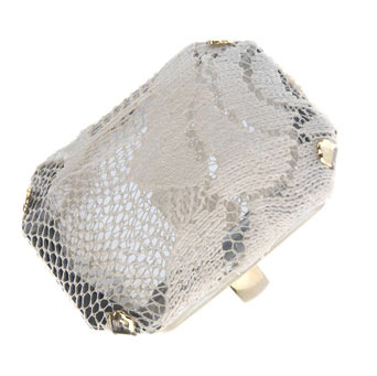 Dorothy Perkins Cream lace covered ring