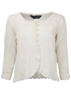 Dorothy Perkins Cream lace trim shrug